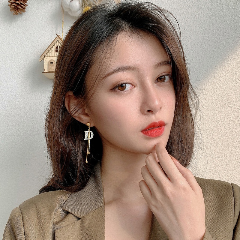 Khuyên tai phối tua rua dáng dài đính đá sang trọng cho nữ