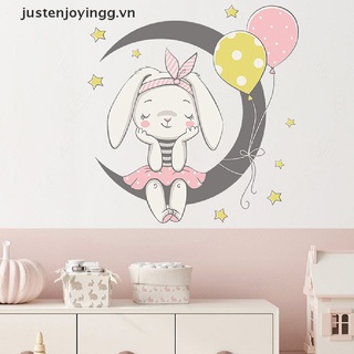 Giấy Dán Tường Trang Trí Nội Thất Hình Mặt Trăng Dễ Thương