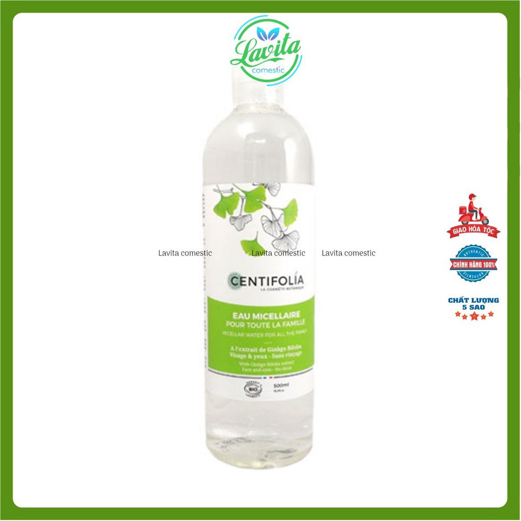 Nước Tẩy Trang Chiết Xuất Rau Má Centifolia Micellar Water 500ml