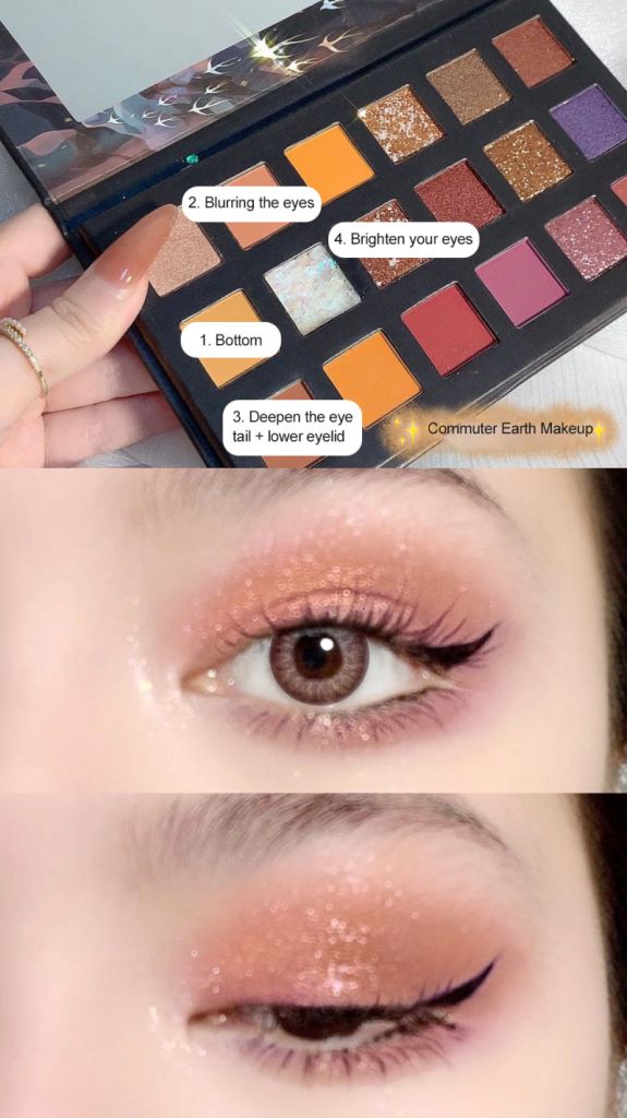 Bảng Phấn Mắt Danmoreluo style 18 Màu Lì Và Ánh Nhũ Ngọc Trai Tông Đất Siêu Lấp Lánh MKE | BigBuy360 - bigbuy360.vn