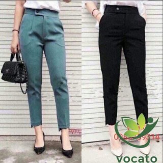 Quần bagyy thụng khuy bấm gấu lệch