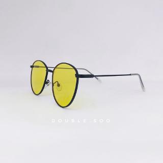 Kính mắt vàng gọng đen mỏng - Pk0094