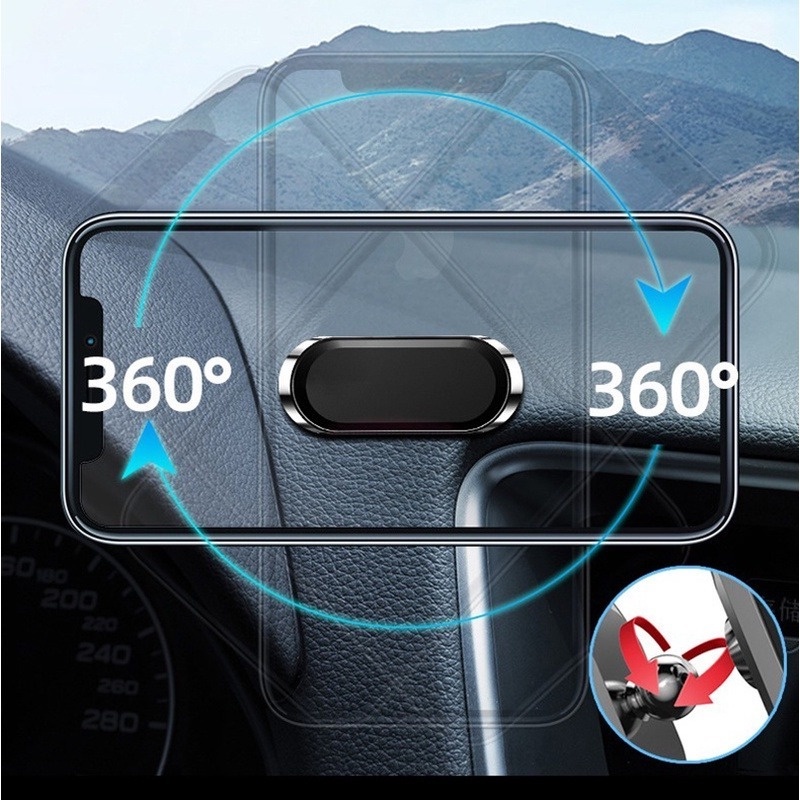 Giá Đỡ Điện Thoại Từ Tính Xoay 360 Độ Linh Hoạt Gắn Điều Hòa Xe Hơi