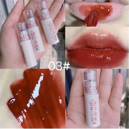 Son bóng MENGXIDUO 3D hương trái cây chống nước lâu trôi 3g