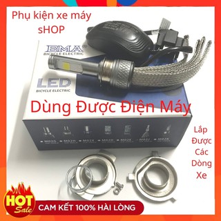 Đèn pha led m02j rtd 2 tim đuôi tản nhiệt,chỉnh được tiêu cự pha
