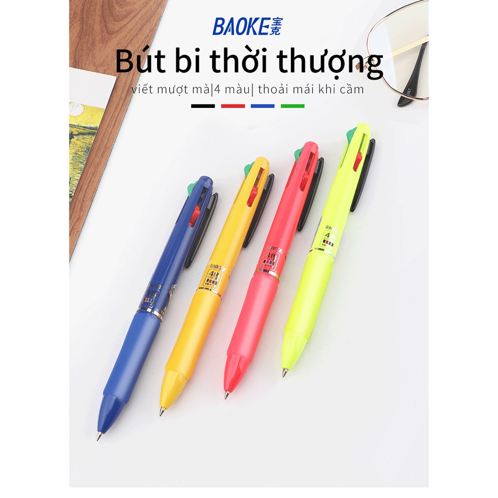 Bút Bi Nhấn Thời Thượng B45 ( 4 Màu )