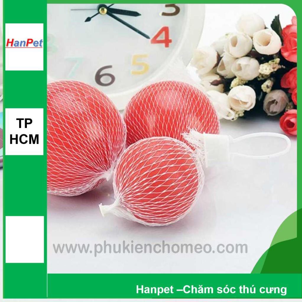 Hanpet.GV- Bóng cho chó chơi và gặm- Bóng cao su nặng gồm 4 size