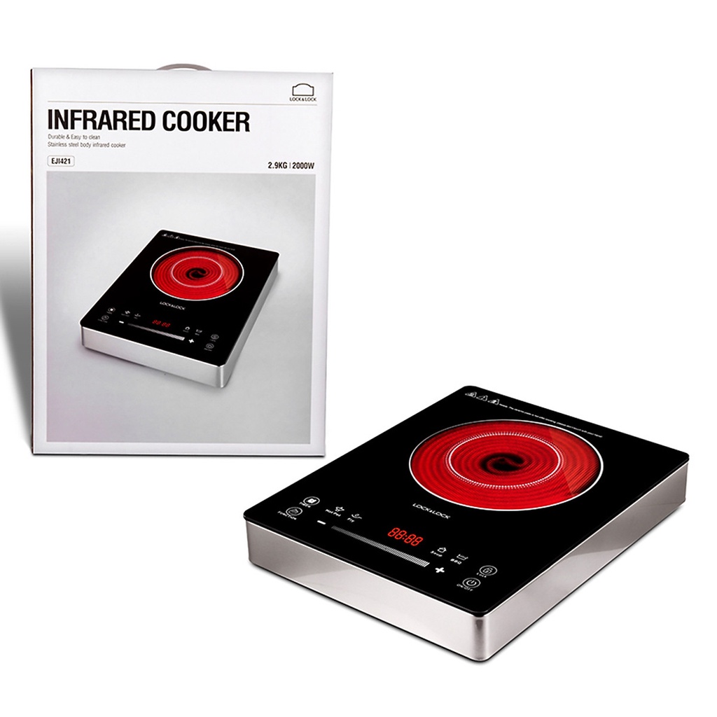 Bếp Hồng Ngoại Lock&Lock Infrared Cooker EJI421 2000W Màu Đen