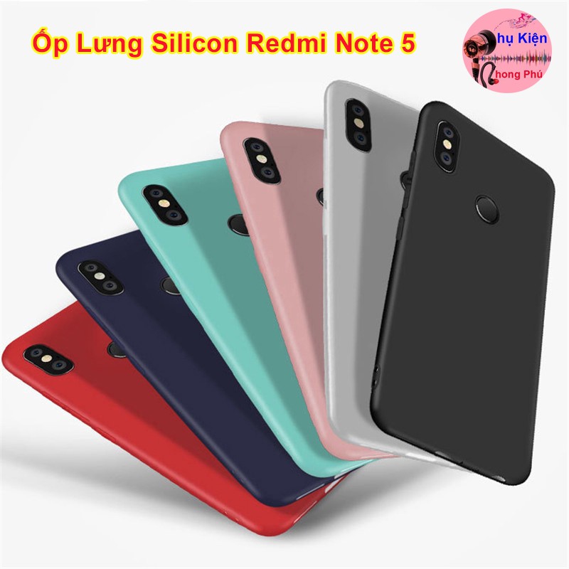 Ốp Lưng Silicon Redmi Note 5 Gồm 6 Màu Tùy Chọn: Đỏ, Đen, Trắng, Hồng, Tím, Vàng