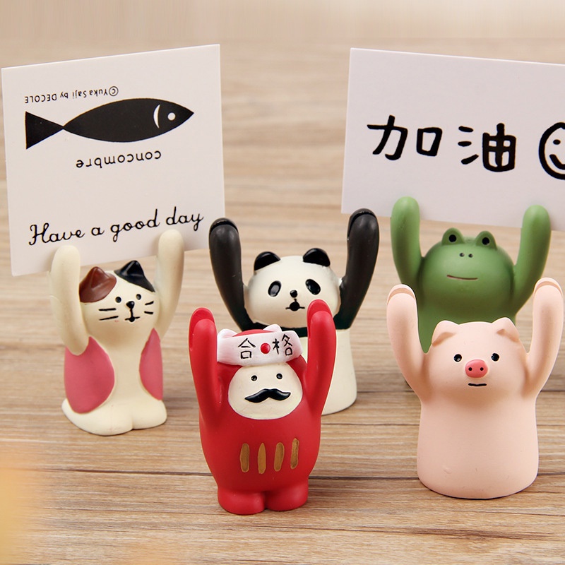 1 Kẹp giữ giấy ghi chú để bàn trang trí hình động vật dễ thương