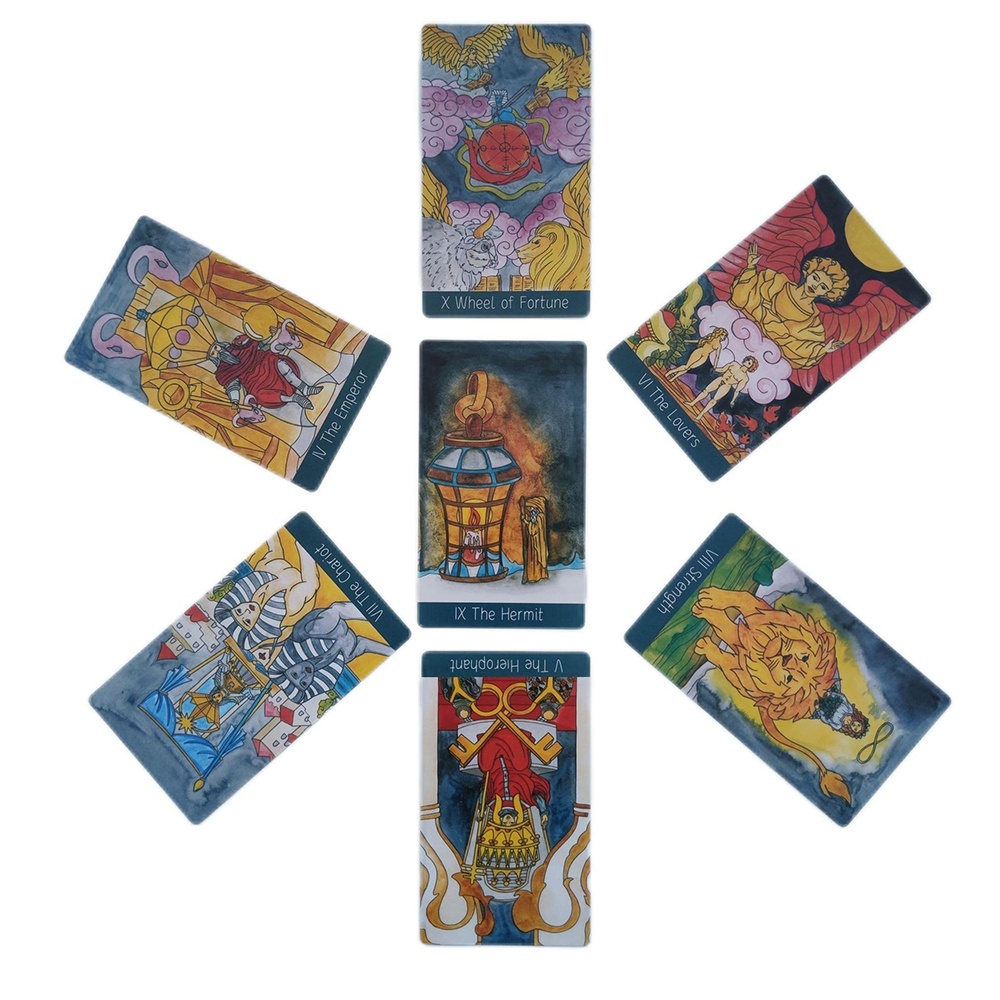 [Size Gốc] Bộ Bài Reverse Scale Tarot 78 Lá Bài 7x12 Cm Tặng Đá Thanh Tẩy S102