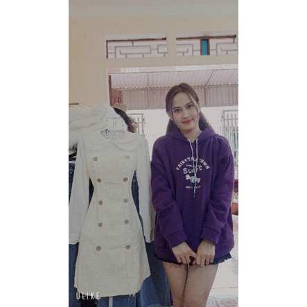 Áo nỉ hoody form to rộng nam nữ đều mang được 100k