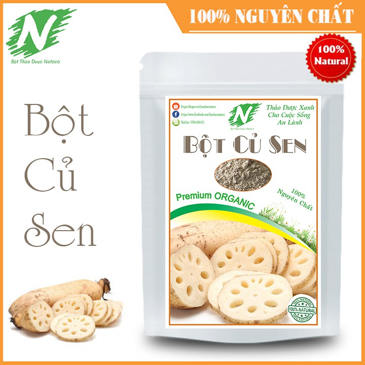 [HCM] Bột Củ Sen Nguyên Chất Làm Đẹp, Hỗ Trợ Tiêu Hóa 100g