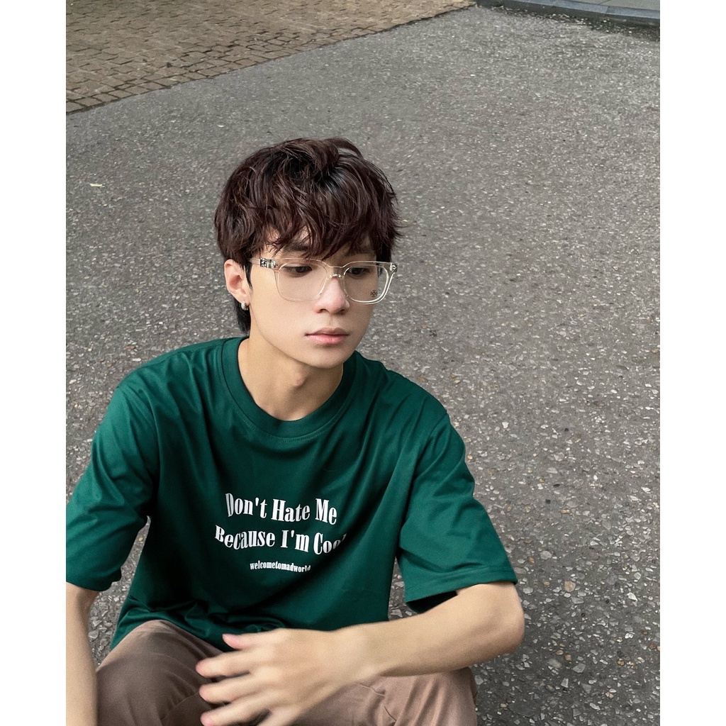 MADMIND® Chính Hãng - Áo Thun Cool  Cotton Thoáng Mát - Màu Đen / Xanh Lá / Trắng Form Rộng Unisex