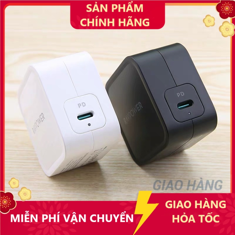 Củ sạc Ravpower 61W 1 Cổng Type C Công nghệ Gan Tech Mã RP- PC112 Sạc Laptop 65W - HSHOP