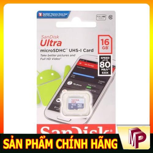 Thẻ Micro SD Sandisk 16gb class 10 - Minh Phong Store