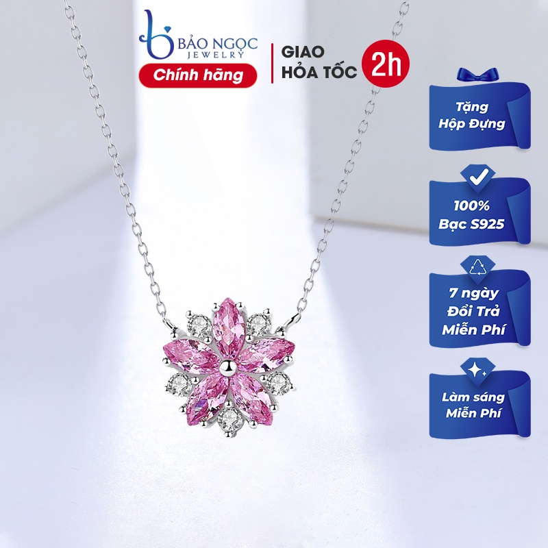 Dây Chuyền Bạc Nữ Bông Tuyết DB1666 Bảo Ngọc Jewelry