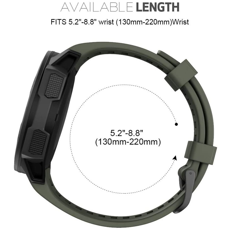 Dây Đeo Silicon Mềm Thay Thế Cho Đồng Hồ Thông Minh Garmin Instinct Esports/Solar/Tide/Tactical GPS