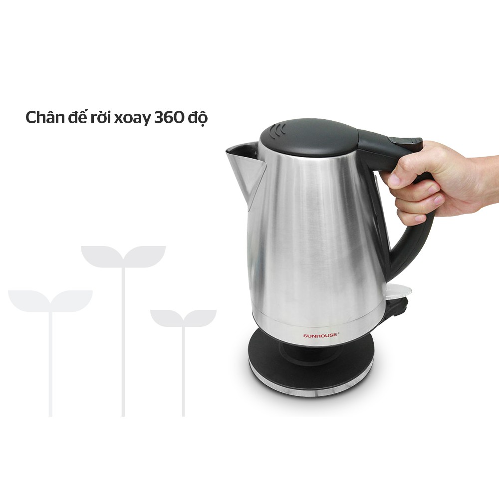 [Mã ELHADEV giảm 4% đơn 300K] Ấm siêu tốc Inox 1.7L SUNHOUSE SHD1370