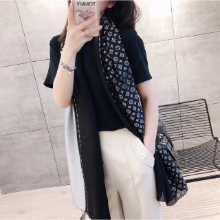 Thương hiệu sang trọng khăn lụa nữ khăn cho nữ mùa hè nữ khăn choàng mềm dài đi biển quấn khăn choàng lụa kem chống nắng