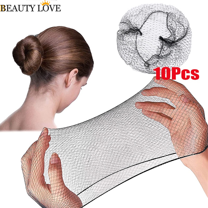 Bộ 10 Lưới Búi Tóc Giả Co Giãn Vô Hình DIY Thời Trang Cho Nữ