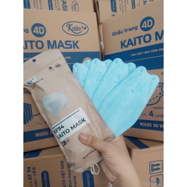 1 THÙNG KHẨU TRANG KF94 MÀU XANH ( 300 CÁI )