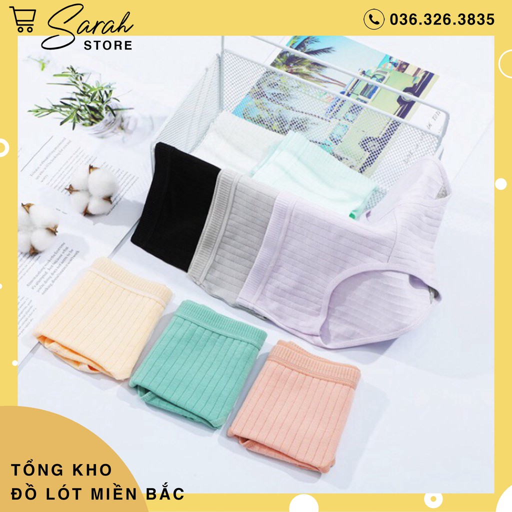 Quần Lót Cotton Tăm Gân Sọc Bản To Xuất Nhật