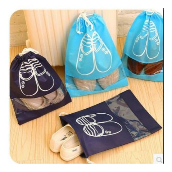 Túi đựng giày dép chống bụi có dây rút 44x32cm