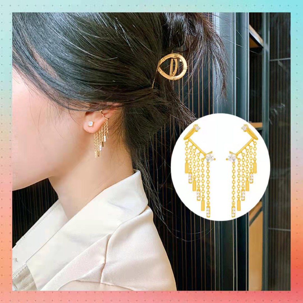 Bông tai dáng dài kiểu dáng độc đáo dành cho nữ