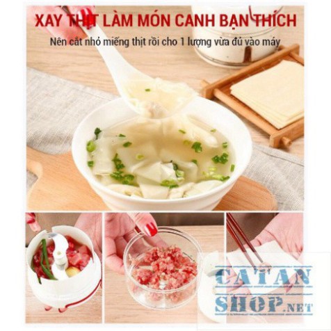 Dụng cụ xay tỏi ớt cầm tay - máy xay tỏi kéo tay đa năng thế hệ mới  an toàn tiện lợi, dễ sử dụng HOT