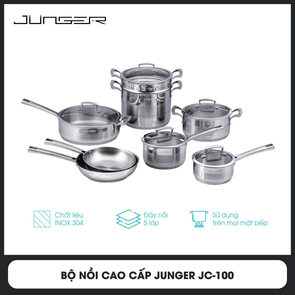 Bộ nồi 13 chi tiết cao cấp Junger JC-100