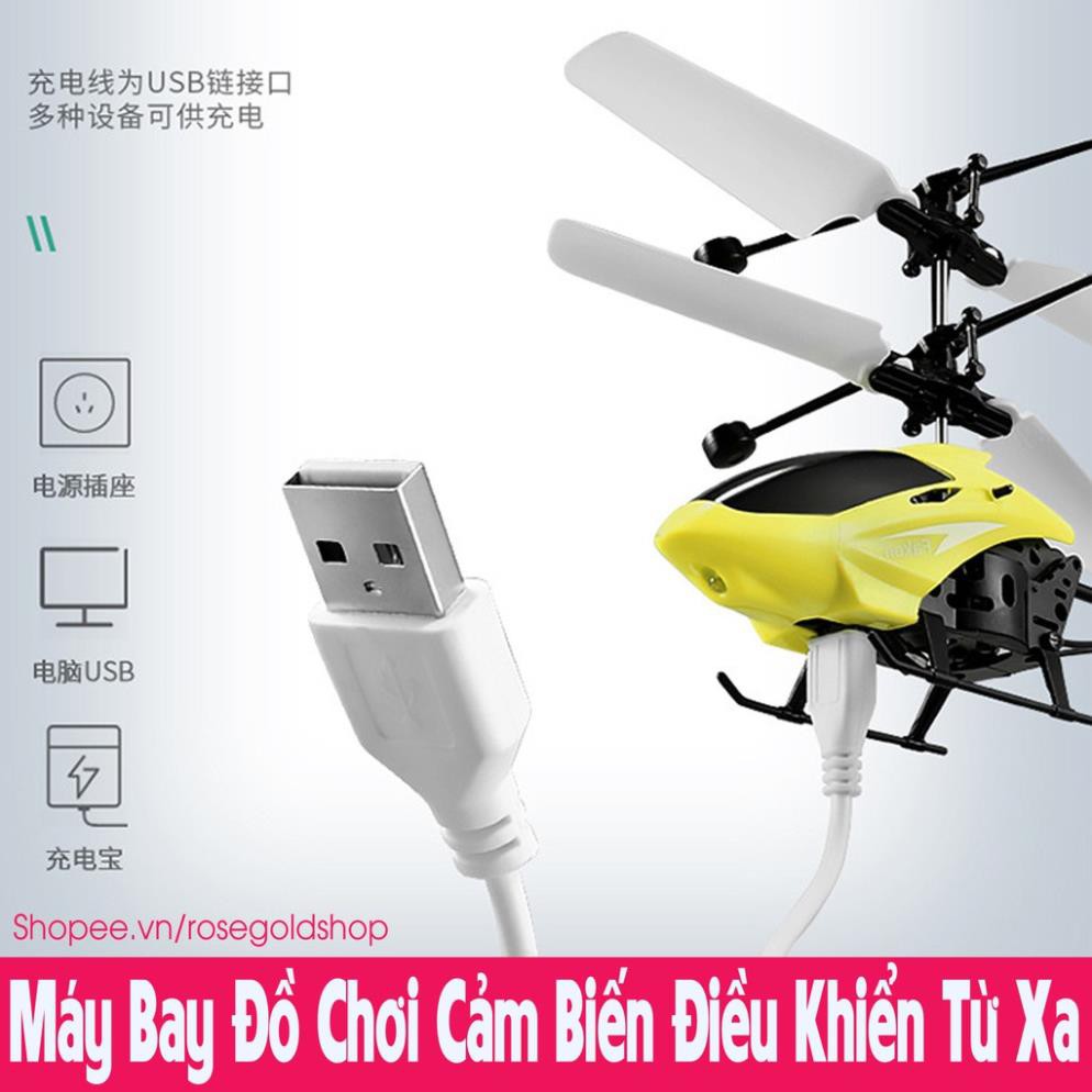 Máy Bay Trực Thăng Đồ Chơi Cảm Biến Hồng Ngoại Điều Khiển Từ Xa, Có Đèn, Kèm Cáp Sạc [Thanh Mai Shop]