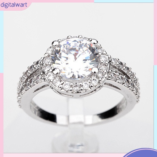 Nhẫn mạ bạc đính đá sang trọng