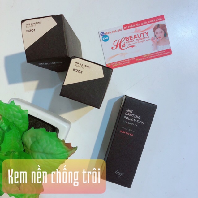 (AUTH_Korea)Kem Nền Đa Năng INK LASTING FOUNDATION Slim Fit Ex SPF30 PA++ The Face Shop
