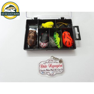 Hộp 5 con mồi câu lure(rê) cá chuối,lóc,chim,chẽm-bộ số 2-ĐỒ CÂU CÁ ĐỨC NGUYÊN