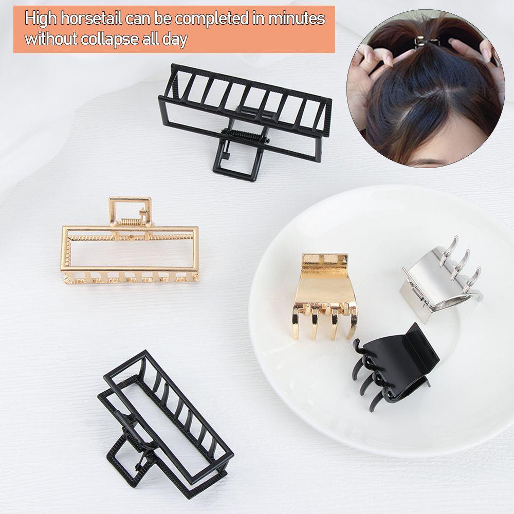 Kẹp Tóc Kim Loại Cố Định Màu Đen Tiện Dụng Cho Nữ