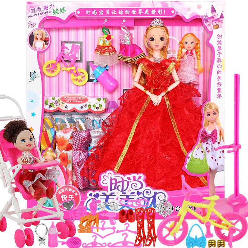 Bộ Đồ Chơi Búp Bê Barbie Mặc Đầm Cưới 12h Xinh Xắn Cho Bé Gái