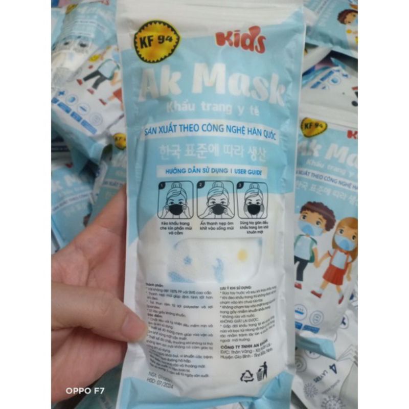 KHẨU TRANG KF94 CHO BÉ 4-10 tuổi, 0-3 tuổi ,CHUẨN Hàn QUỐC