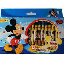 [Mã LIFEB04ALL giảm 10% tối đa 15K đơn 0Đ] BútSápMàuMickey,Elsa,Ôtô18màu,24màuChuẩnXịn