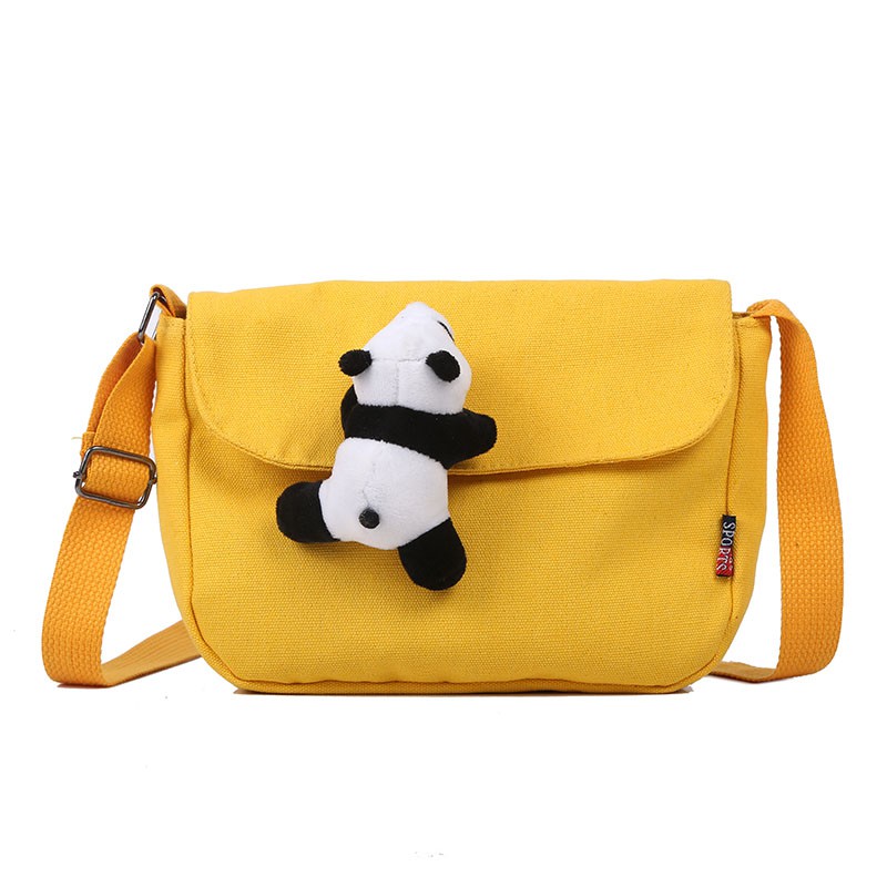 Small Bag Female Messenger Canvas Bag Korean Version Of The Wild Small New Party Package Ins Wind Day Casual Student Sho