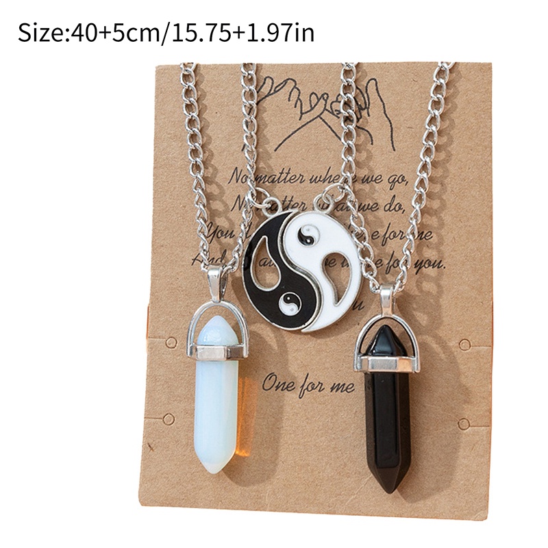 Vòng cổ Mặt Đá Thạch Anh Có Nam Châm Hình Trái Tim Cho Cặp Đôi