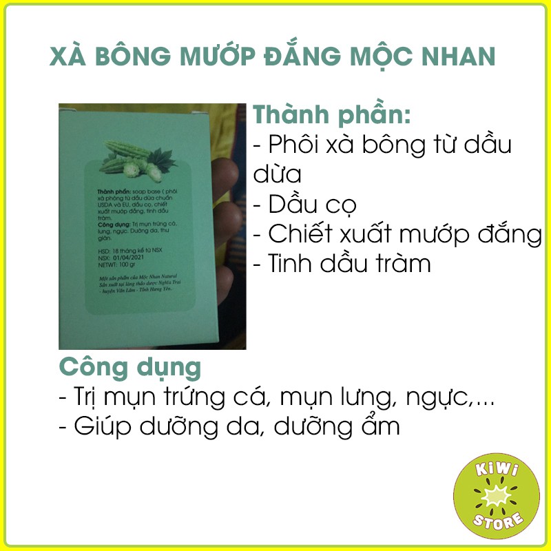 Xà phòng nghệ mướp đắng xà bông giảm mụn lưng thiên nhiên dùng rửa mặt rửa tay tắm toàn thân