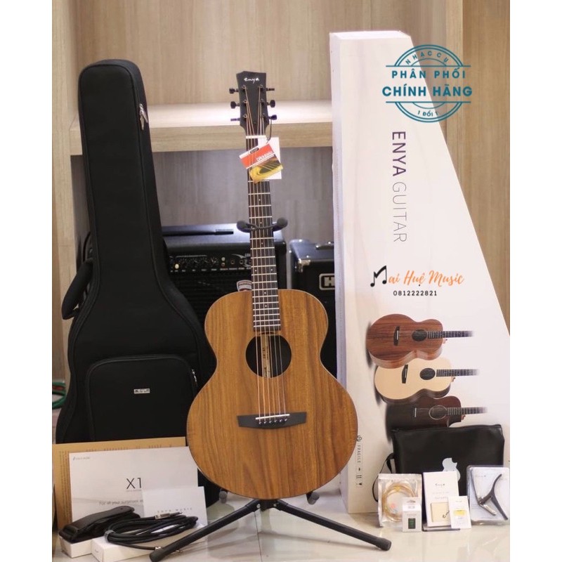 Đàn Guitar Acoustic Enya X1 Pro EQ - Tặng đầy đủ phụ kiện theo công ty
