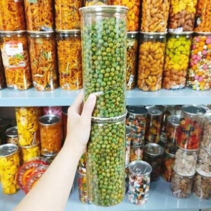 (SALE GIA GOC) Đậu Hà Lan tỏi ớt lon 450g, cay mặn, đậm vị - NGUỒN ĂN VẶT GIÁ SỈ.