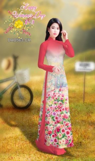 Vải Áo Dài Tằm Ý/ Lụa Nhật Rừng Hoa