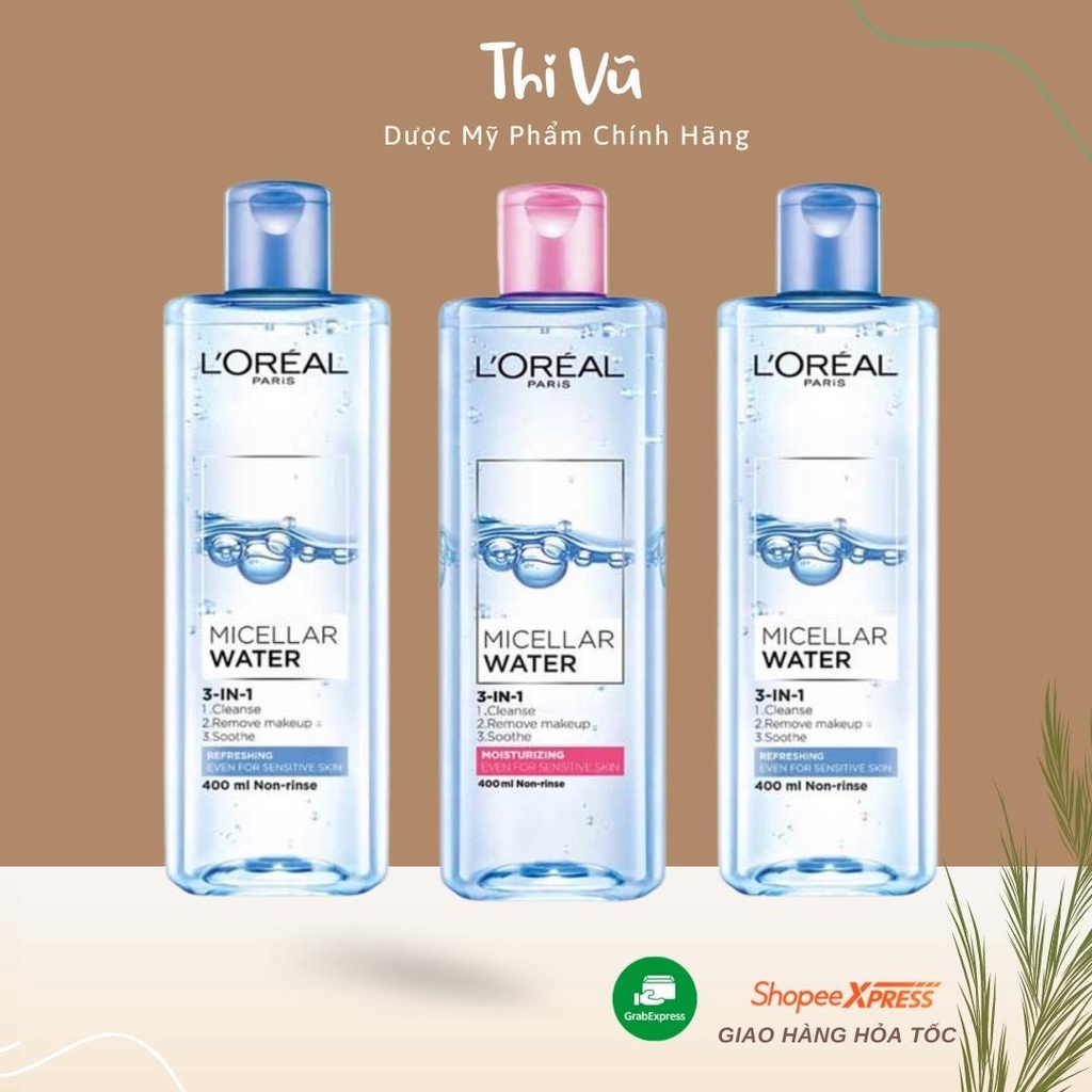 Nước tẩy trang Loreal - L'Oreal Paris 3 in 1 làm sạch da cho da dầu mụn nhạy cảm khô - Thi Vũ | BigBuy360 - bigbuy360.vn