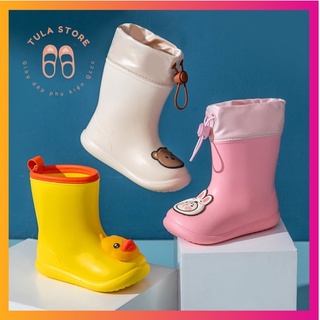 Ủng đi mưa cho bé trai bé gái, giày bốt chống thấm nước, chống trượt cao cấp hình thú Tulastore