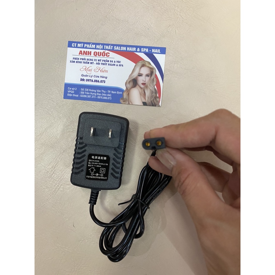 Dây sạc tông đơ 3V-500mA dành cho tông đơ phổ thông