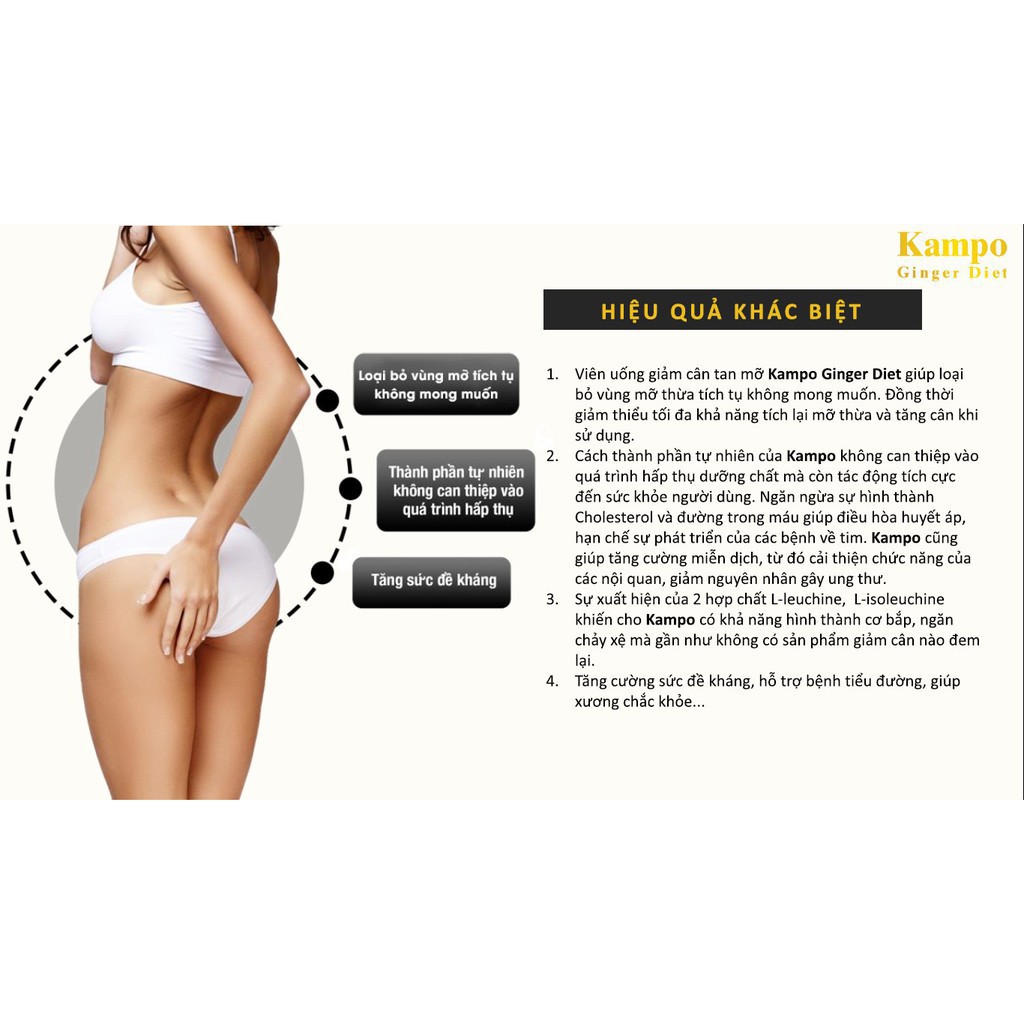 Viên uống giảm cân Kampo Ginger Diet Nhật Bản | BigBuy360 - bigbuy360.vn