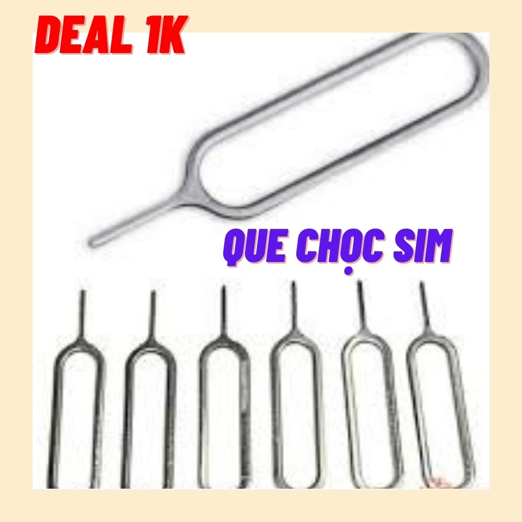 [Deal 1K] Que Chọc Sim Smart Phone, Cây Chọc Sim Inox